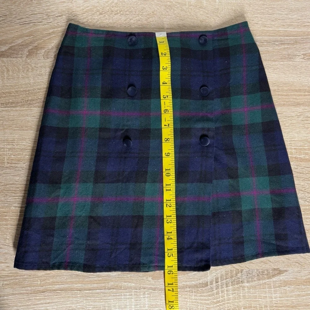 Brooks Brothers Fleece Girls 14 Wool Plaid Scottish Tartans Style Skirt Lined